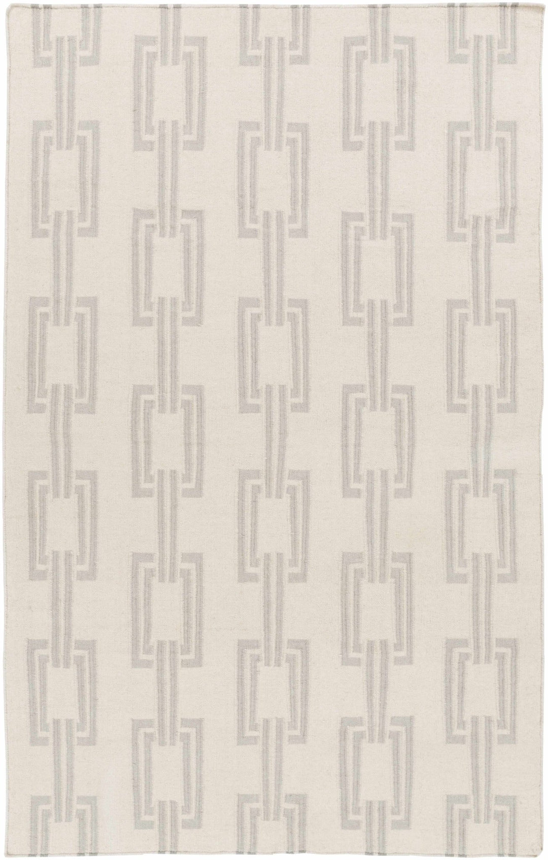 Hazlet Modern Geometric Design Beige Hand Woven Wool Rug - The Rug Decor