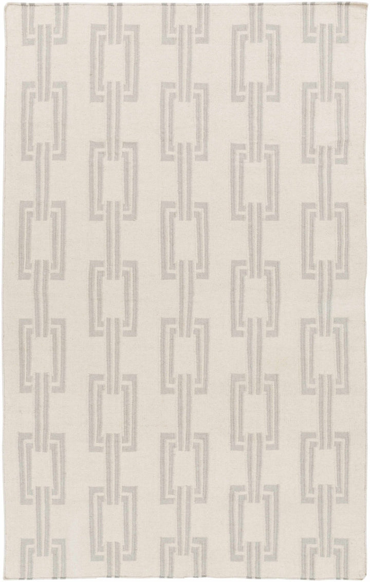 Hazlet Modern Geometric Design Beige Hand Woven Wool Rug - The Rug Decor