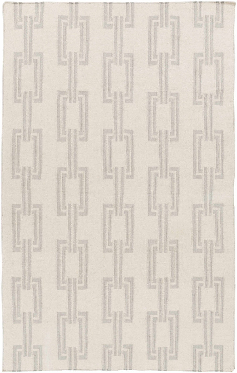 Hazlet Modern Geometric Design Beige Hand Woven Wool Rug - The Rug Decor