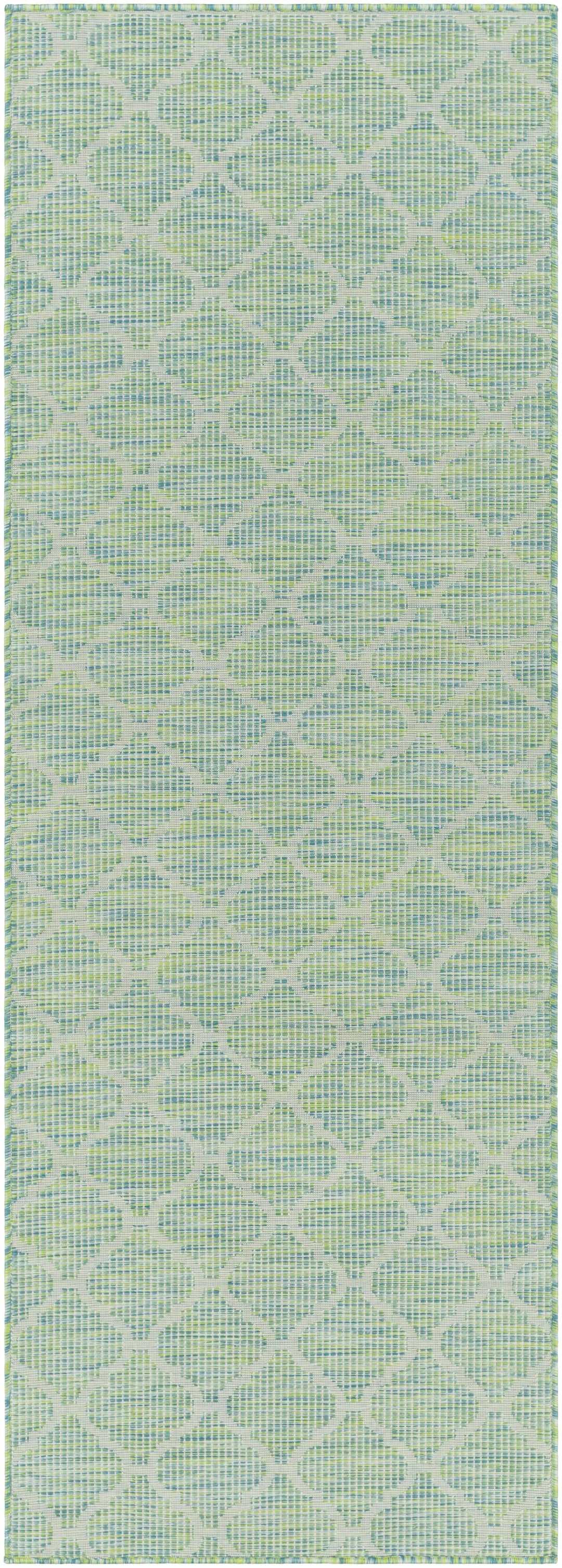 Heage Green Modern Geometrical Design Outdoor Area Rug