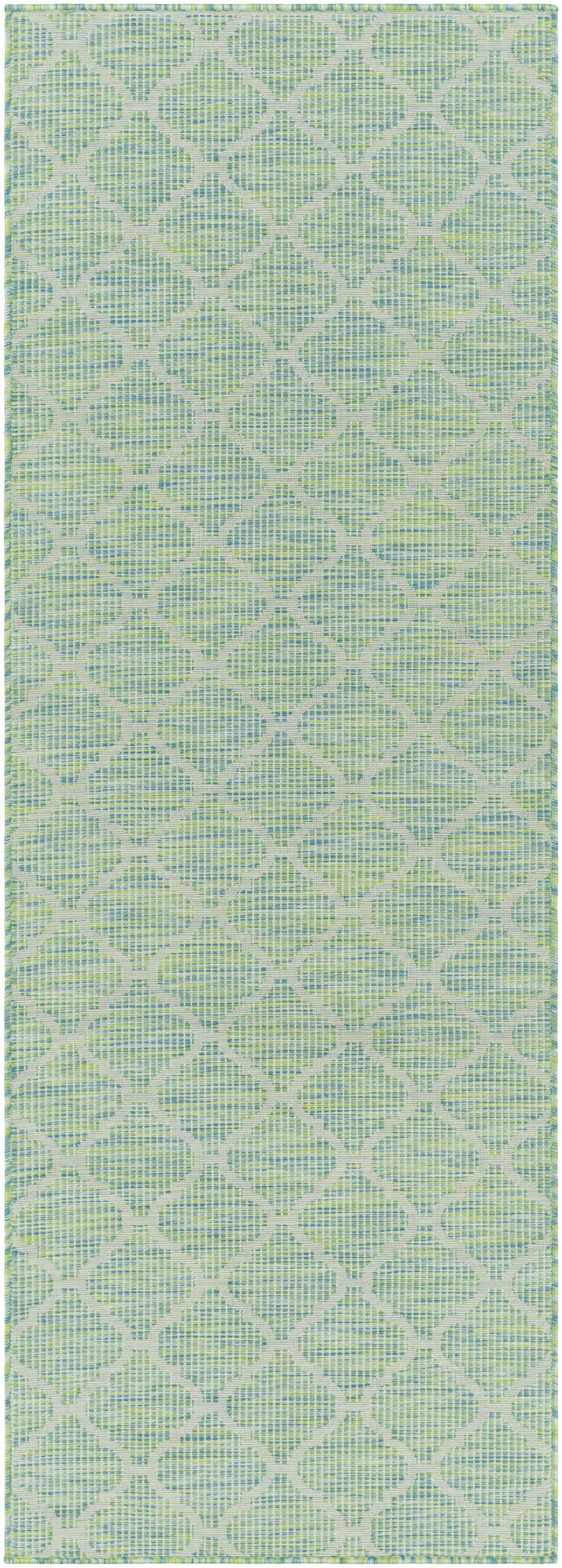 Heage Green Modern Geometrical Design Outdoor Area Rug