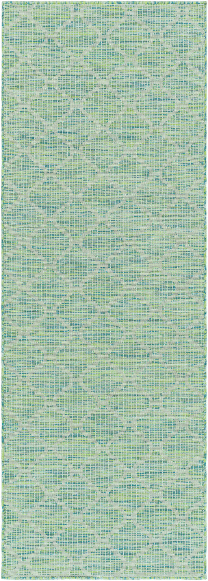 Heage Green Modern Geometrical Design Outdoor Area Rug