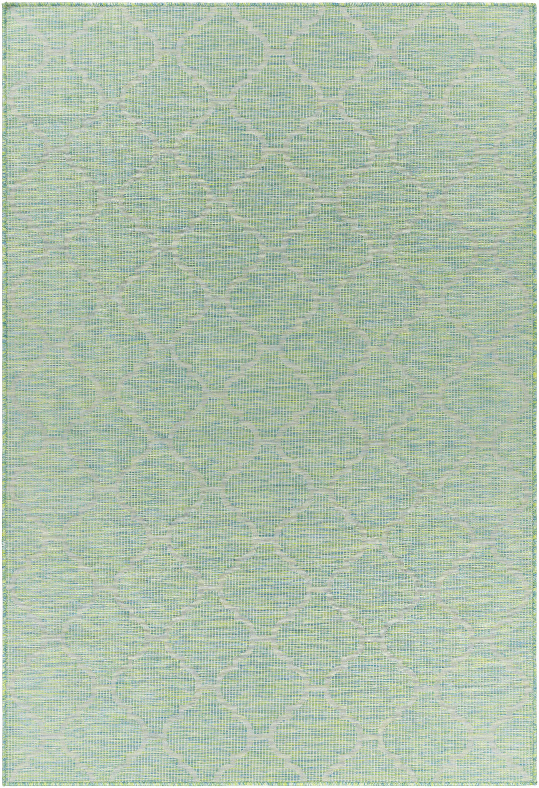 Heage Green Modern Geometrical Design Outdoor Area Rug