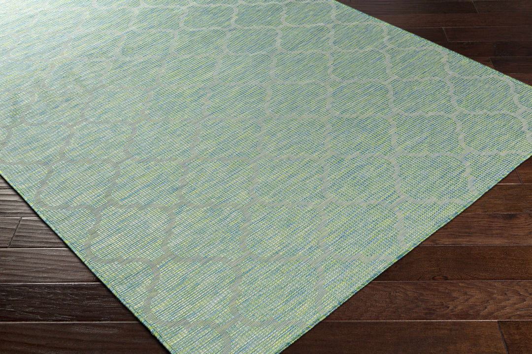 Heage Green Modern Geometrical Design Outdoor Area Rug