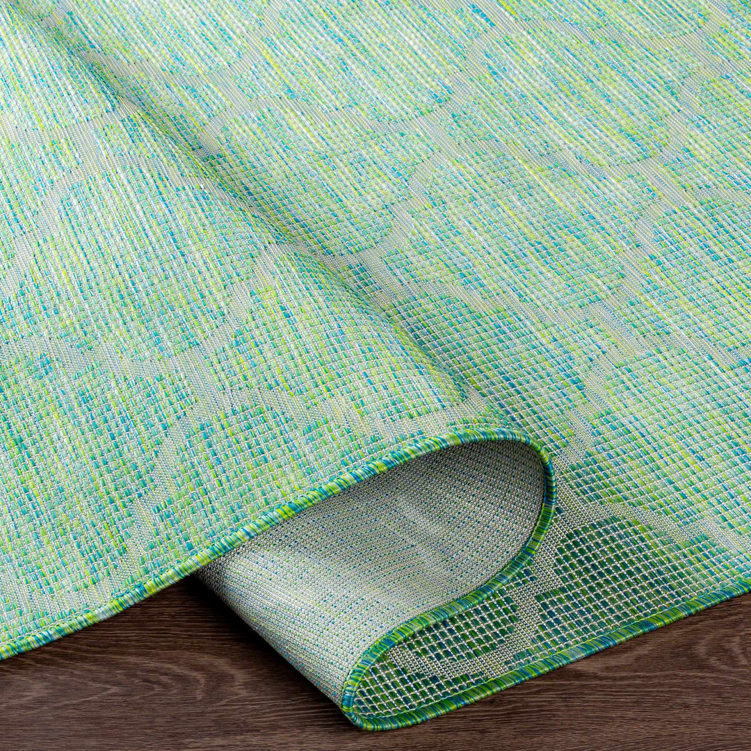 Heage Green Modern Geometrical Design Outdoor Area Rug
