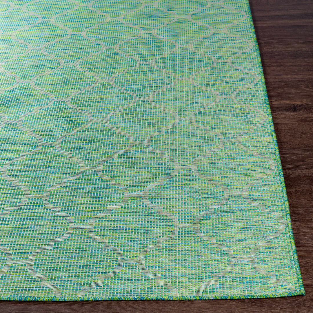 Heage Green Modern Geometrical Design Outdoor Area Rug