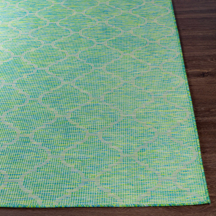 Heage Green Modern Geometrical Design Outdoor Area Rug
