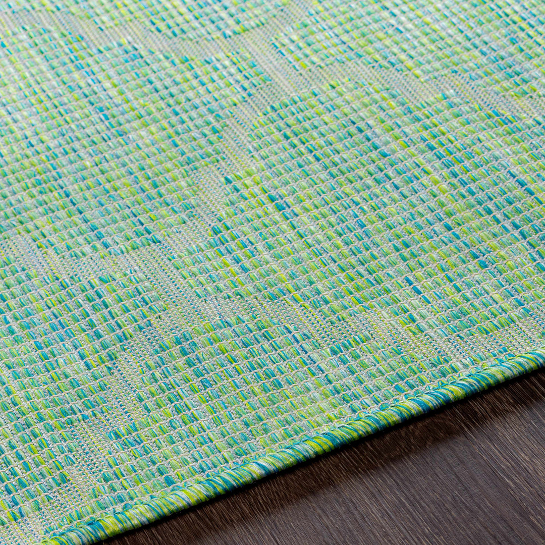 Heage Green Modern Geometrical Design Outdoor Area Rug