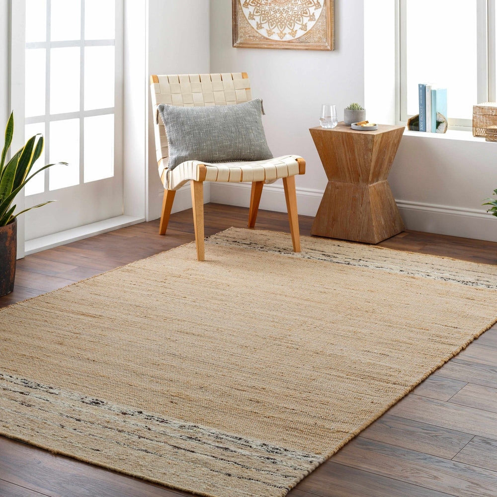 Hedd Contemporary Tan And Gray Area Rug - The Rug Decor