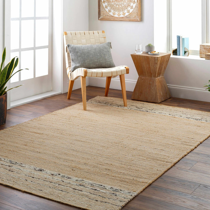 Hedd Contemporary Tan And Gray Area Rug - The Rug Decor