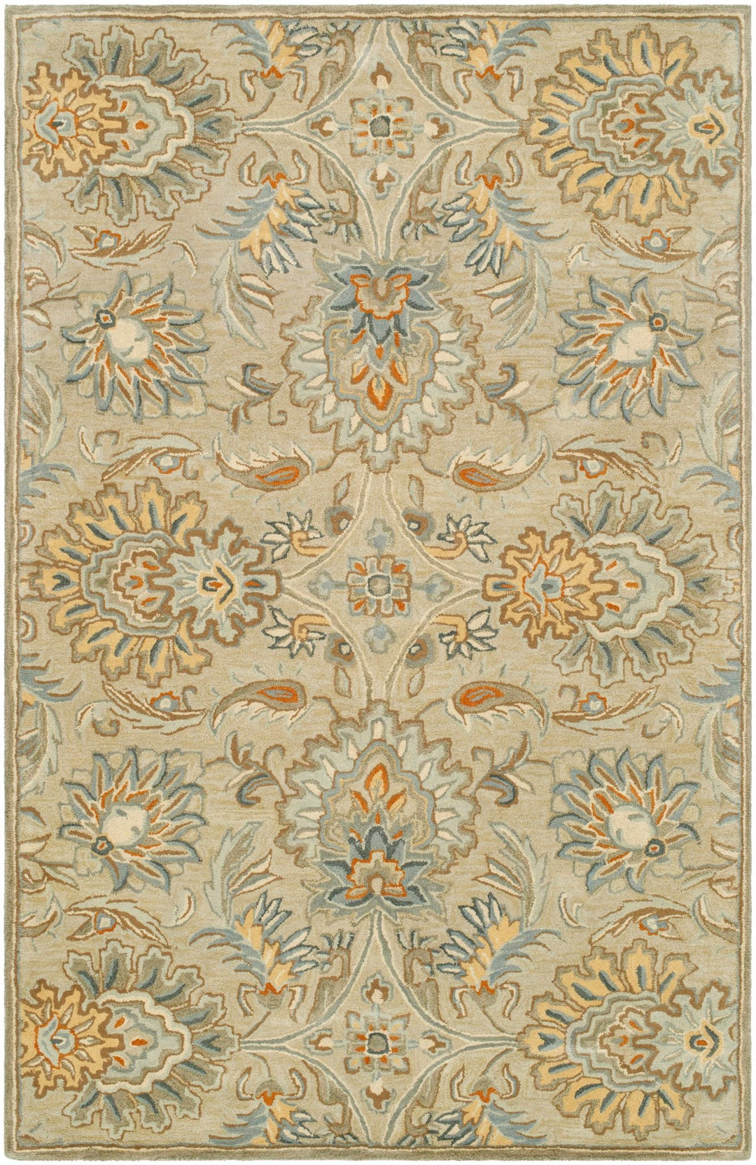Hedia Beige Traditional Style Hand Tufted Area Rug - The Rug Decor