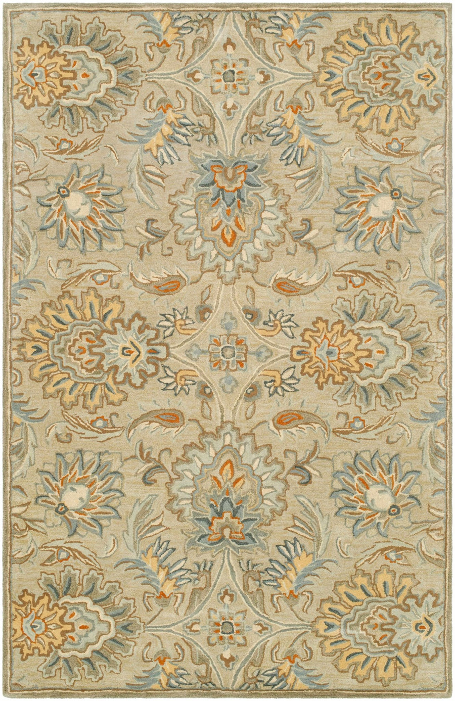 Hedia Beige Traditional Style Hand Tufted Area Rug - The Rug Decor