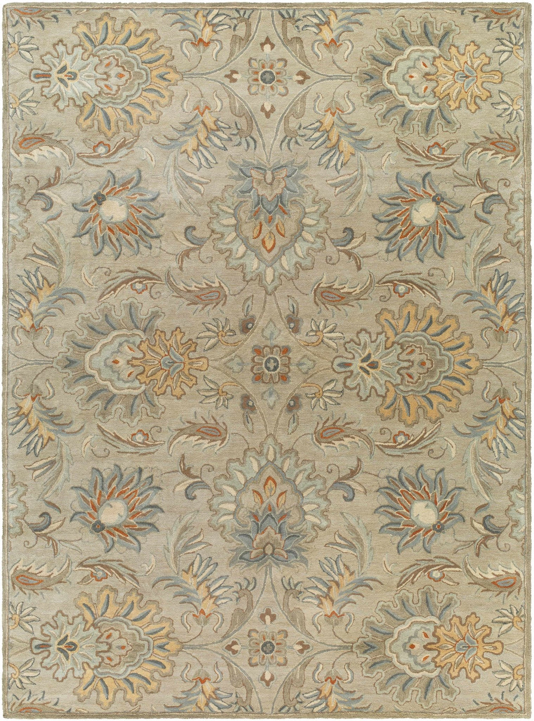 Hedia Beige Traditional Style Hand Tufted Area Rug - The Rug Decor