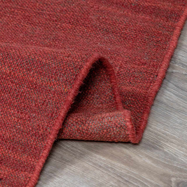 Hedon Bohemian Maroon And Blue Wool Area Rug - The Rug Decor