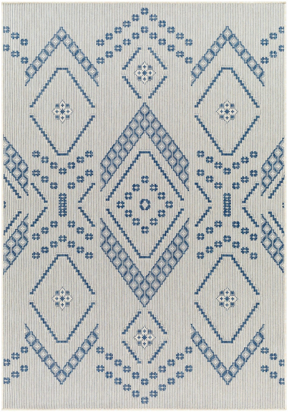Helga Bohemian Transitional Design Blue & Ivory Rug - The Rug Decor