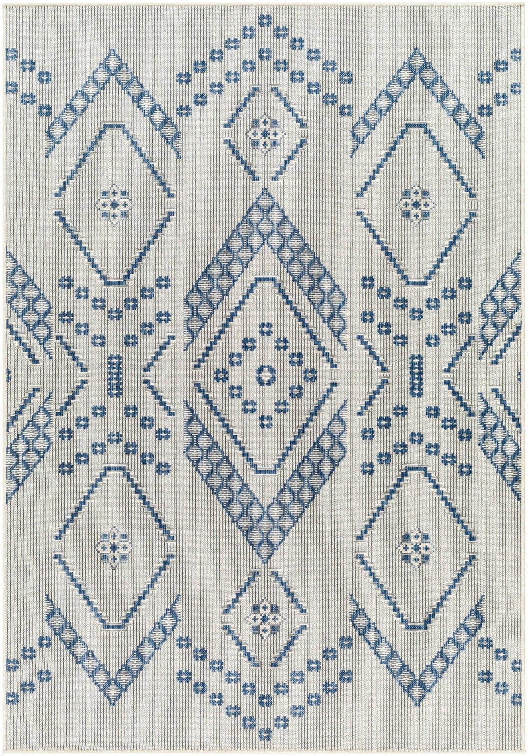 Helga Bohemian Transitional Design Blue & Ivory Rug - The Rug Decor