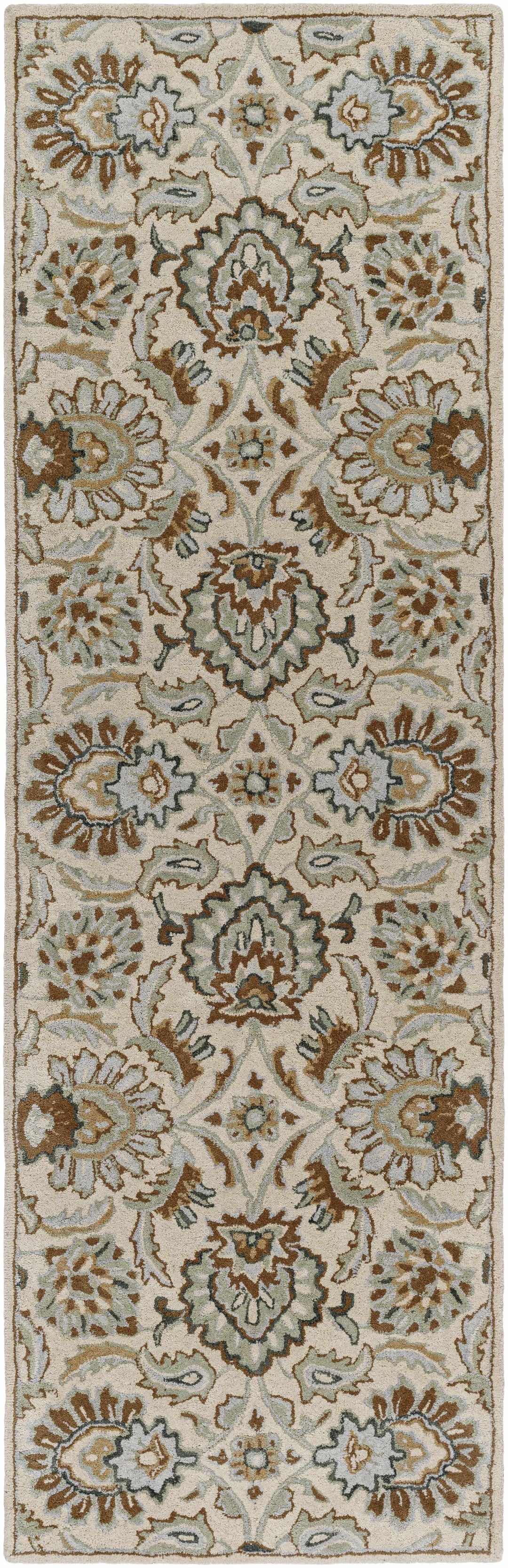 Helia Beige And Brown Traditional Style Hand Tufted Area Rug