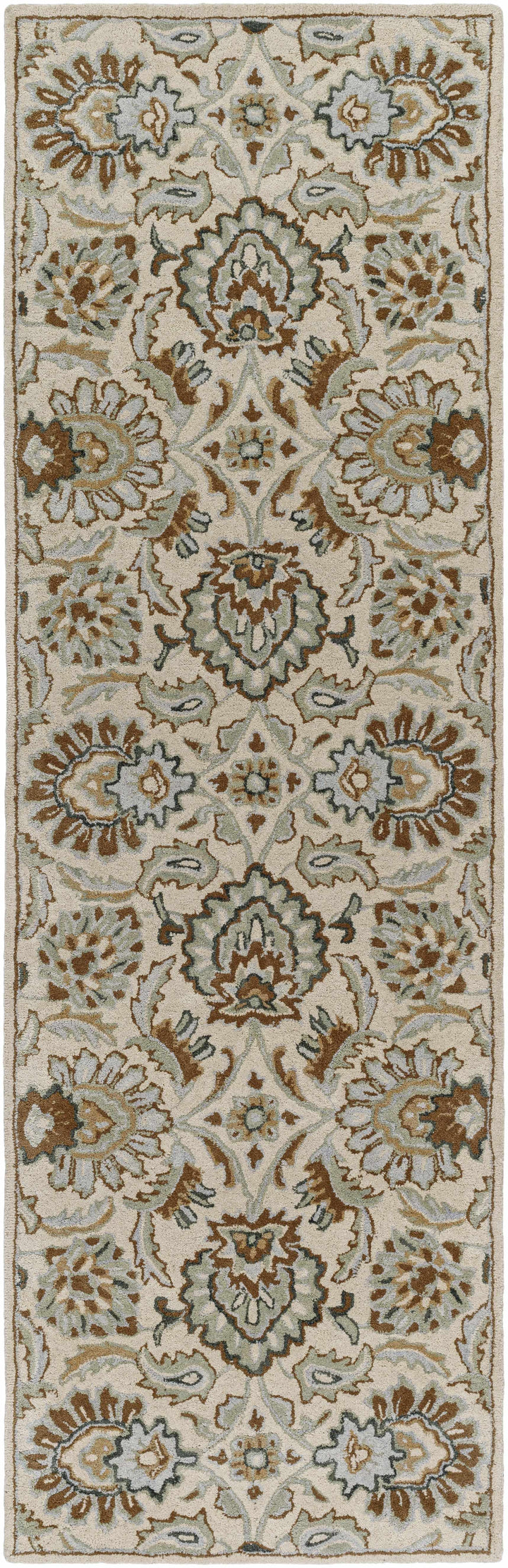 Helia Beige And Brown Traditional Style Hand Tufted Area Rug