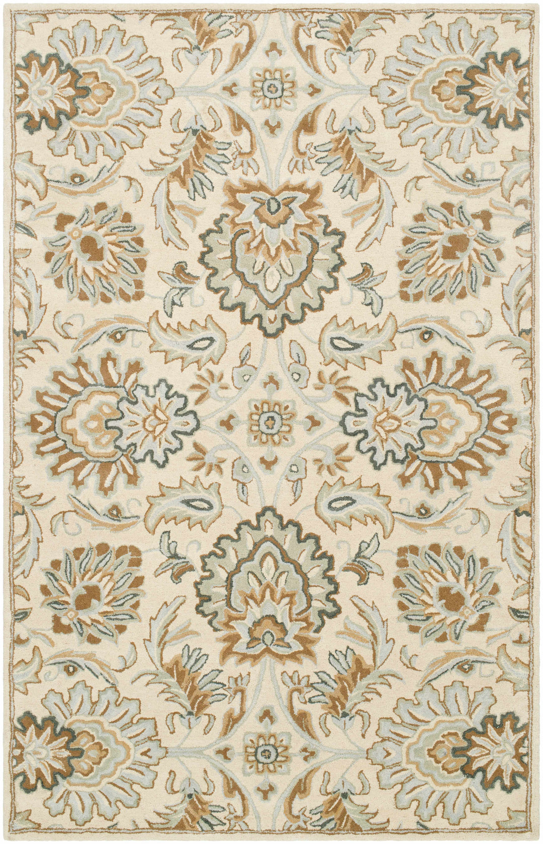 Helia Beige And Brown Traditional Style Hand Tufted Area Rug