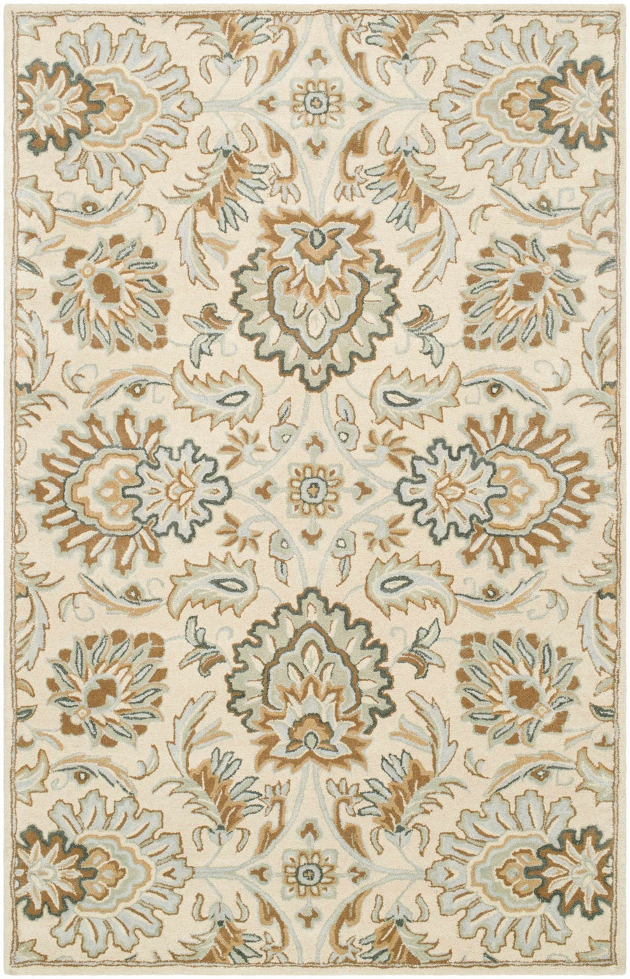Helia Beige And Brown Traditional Style Hand Tufted Area Rug - The Rug Decor