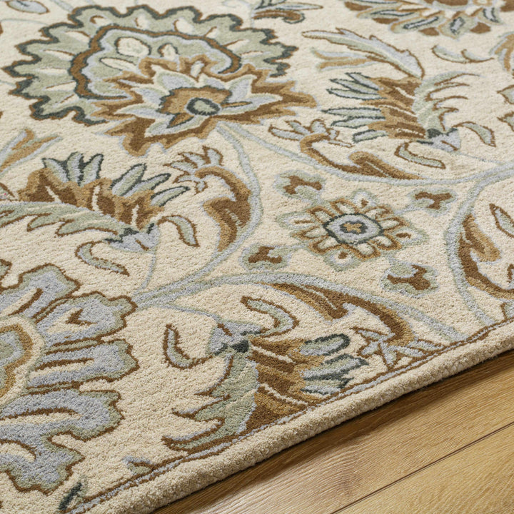 Helia Beige And Brown Traditional Style Hand Tufted Area Rug
