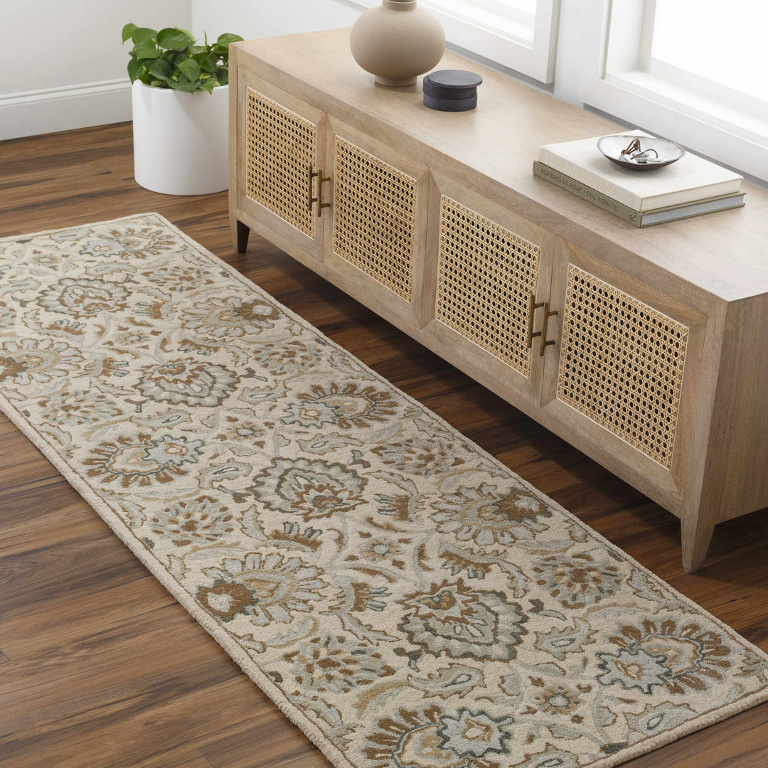 Helia Beige And Brown Traditional Style Hand Tufted Area Rug