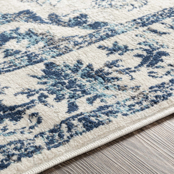 Helidon Traditional Style Ivory And Blue Area Rug - The Rug Decor