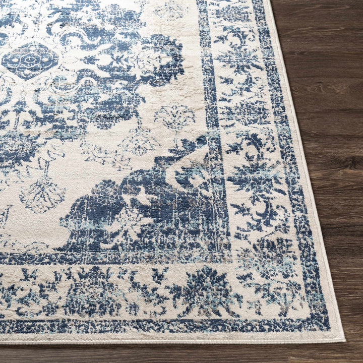Helidon Traditional Style Ivory And Blue Area Rug - The Rug Decor