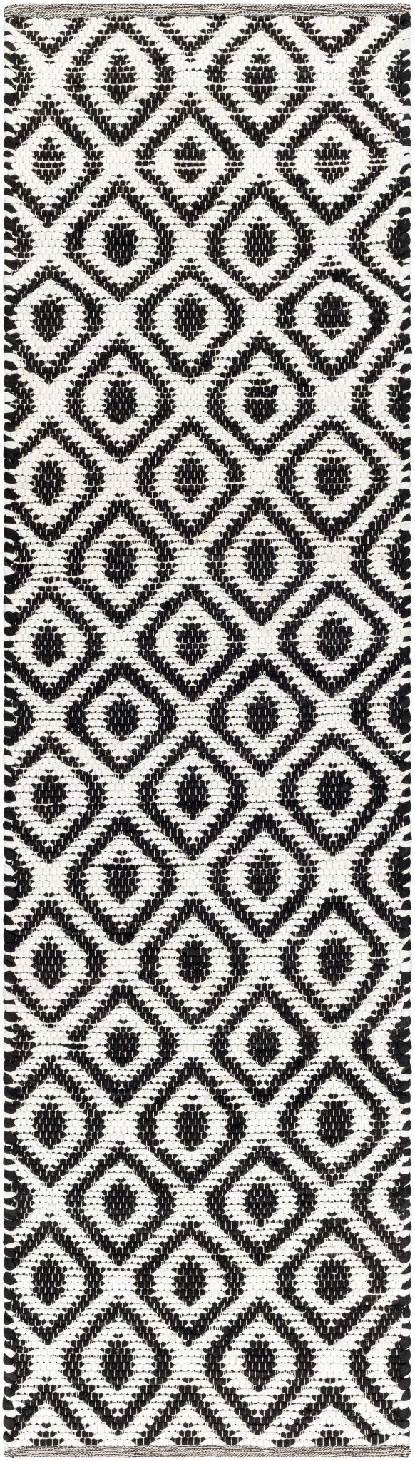 Helmi Modern Geometric Ivory And Black Hand Woven Rug - The Rug Decor