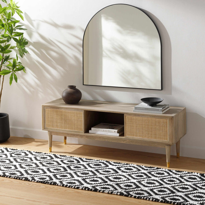Helmi Modern Geometric Ivory And Black Hand Woven Rug - The Rug Decor