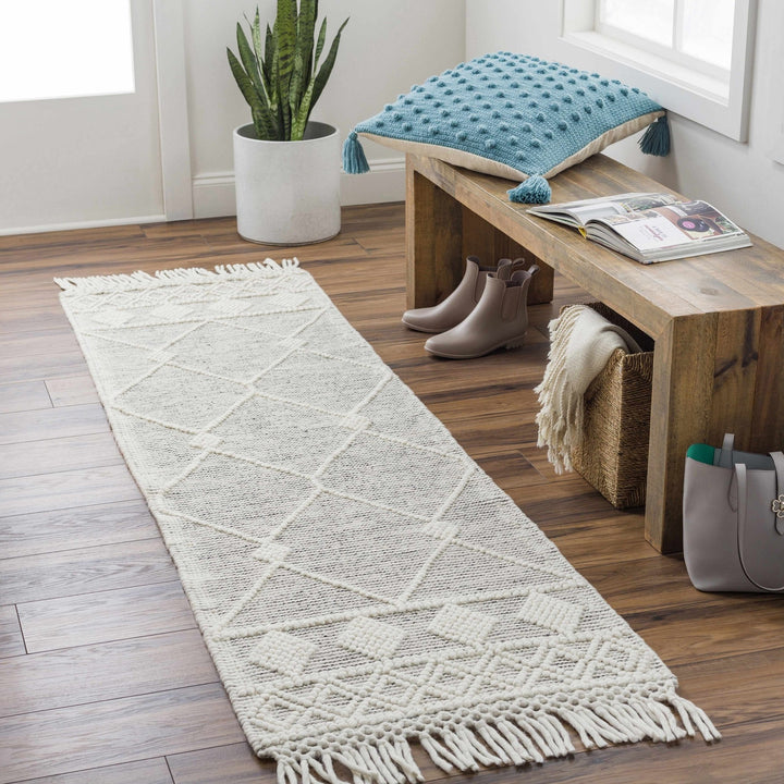 Hemingway Beige Hand Woven Wool Rug - The Rug Decor