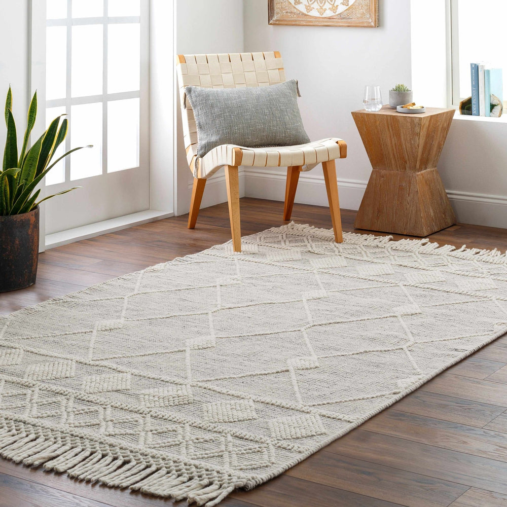 Hemingway Beige Hand Woven Wool Rug - The Rug Decor