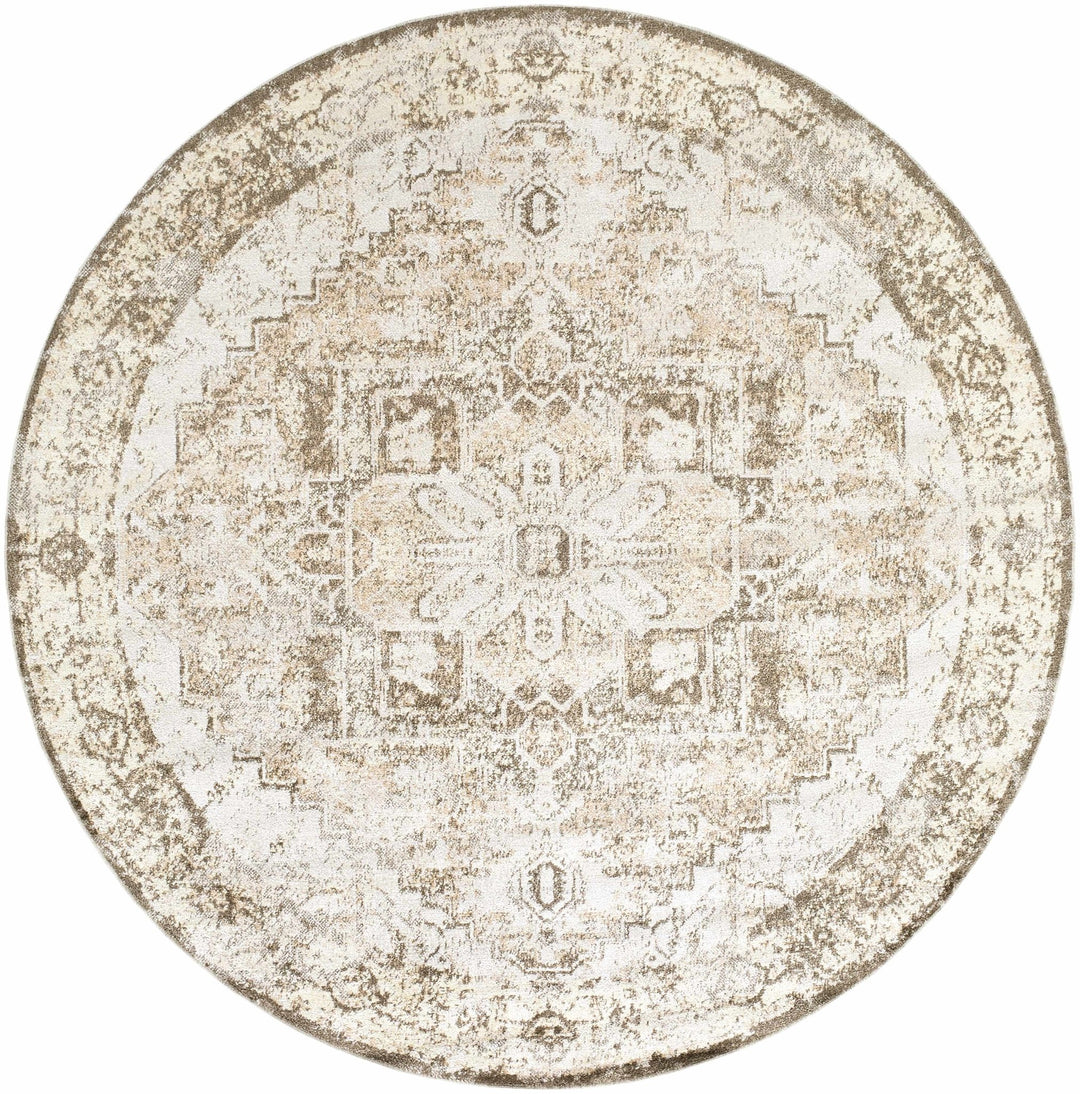 Hera Traditional Beige And Ivory Washable Rug - The Rug Decor
