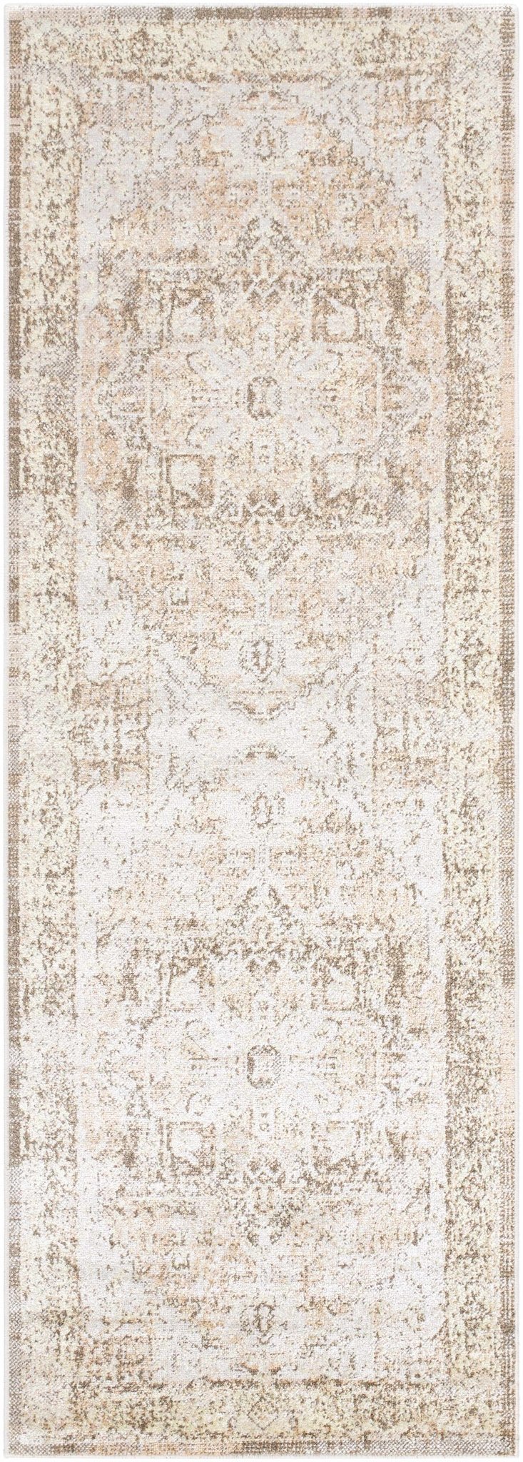 Hera Traditional Beige And Ivory Washable Rug - The Rug Decor