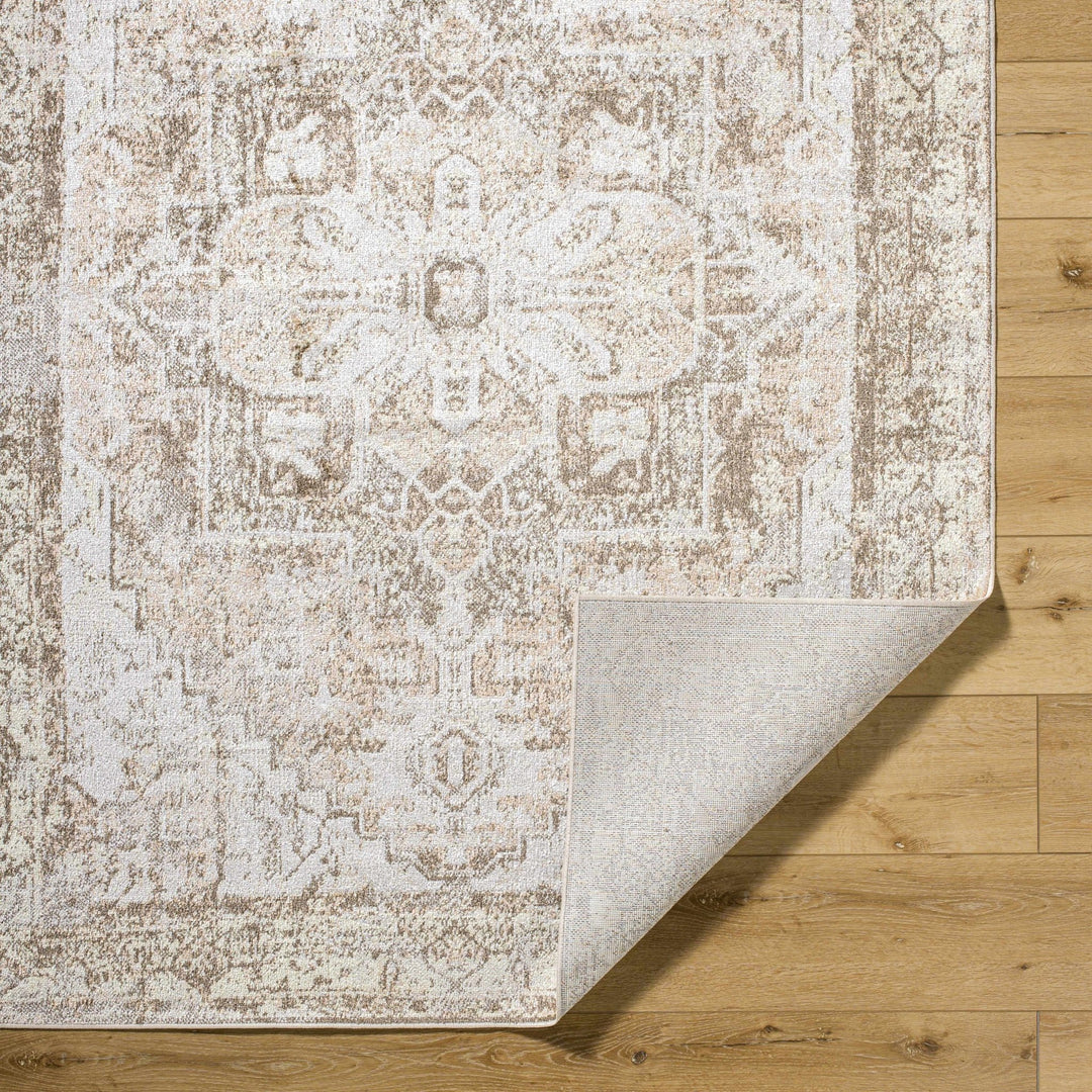 Hera Traditional Beige And Ivory Washable Rug - The Rug Decor