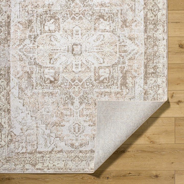 Hera Traditional Beige And Ivory Washable Rug - The Rug Decor