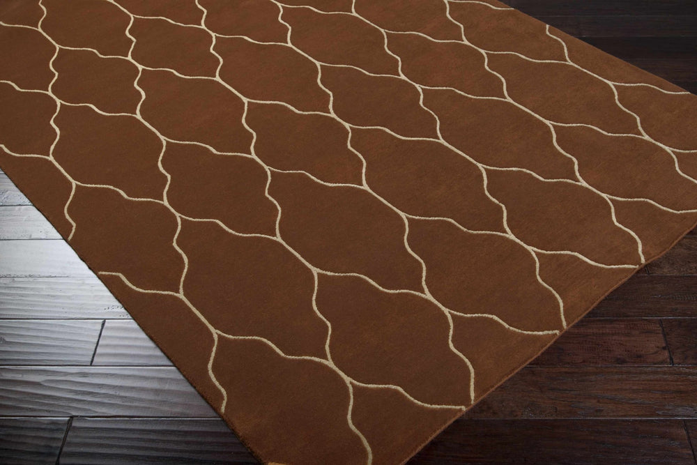 Hermitage Contemporary Geometrical Brown And Tan Carpet - The Rug Decor