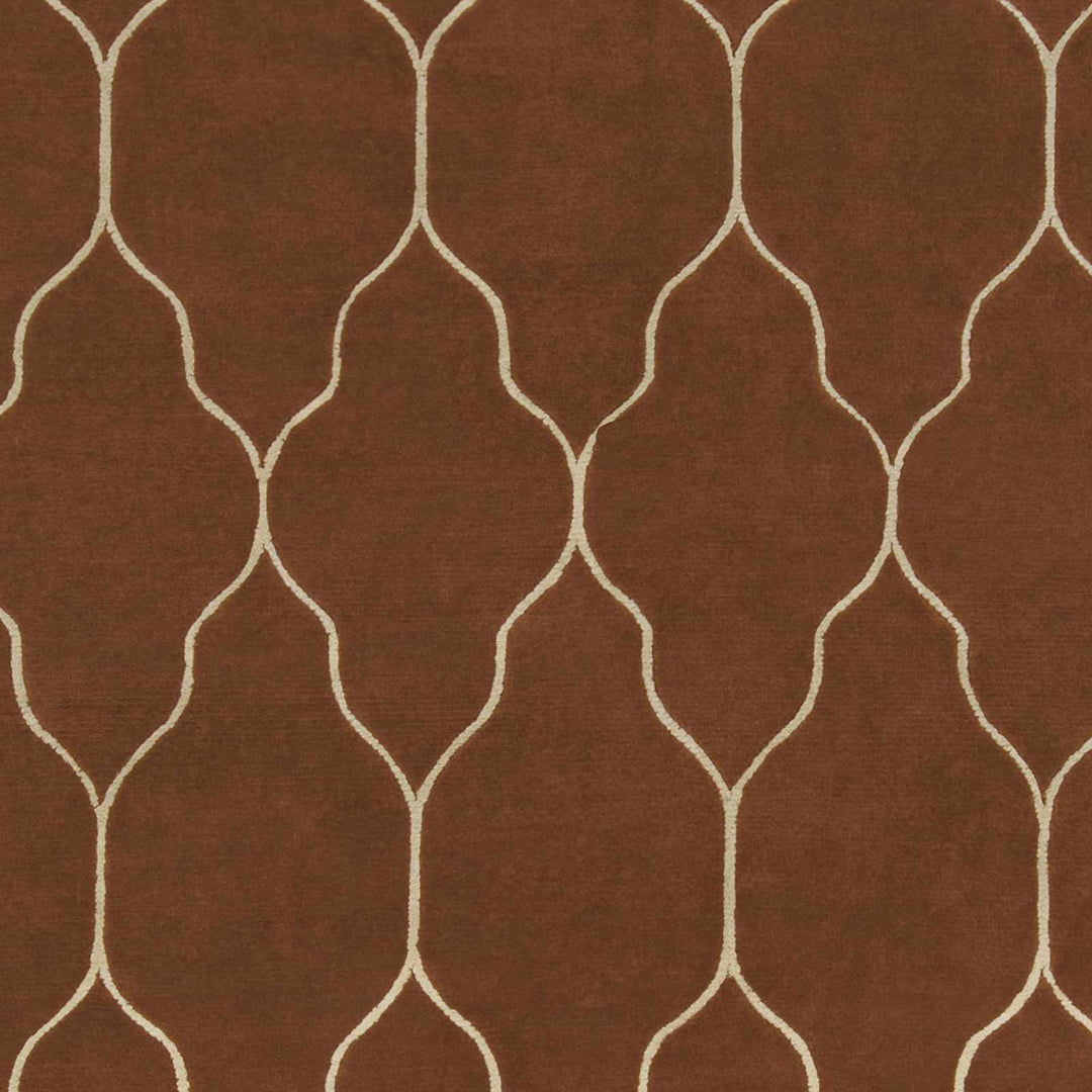 Hermitage Contemporary Geometrical Brown And Tan Carpet - The Rug Decor