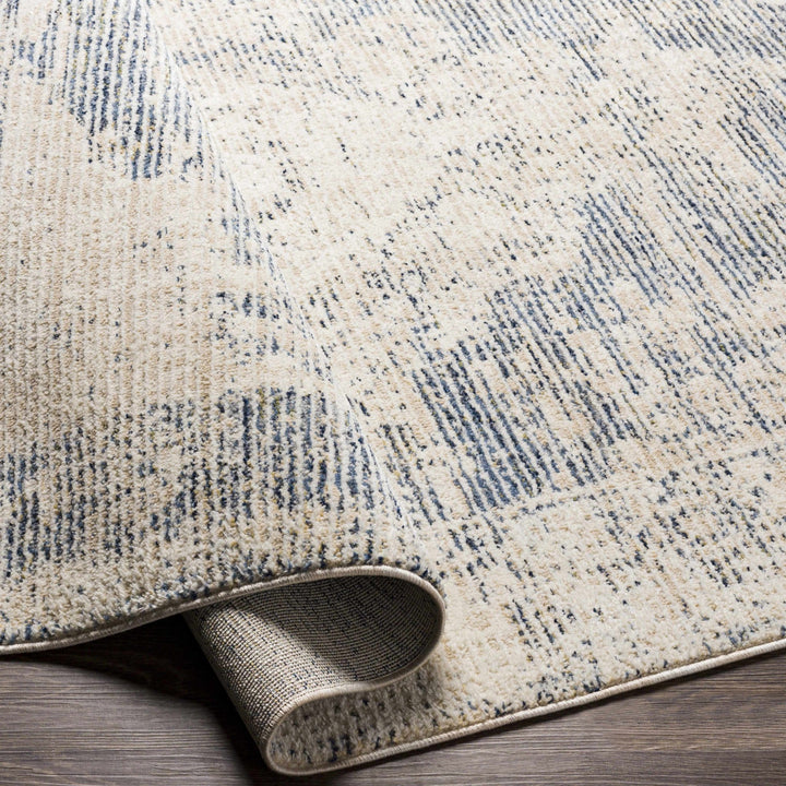 Herricks Traditional Style Blue And Ivory Area Rug - The Rug Decor