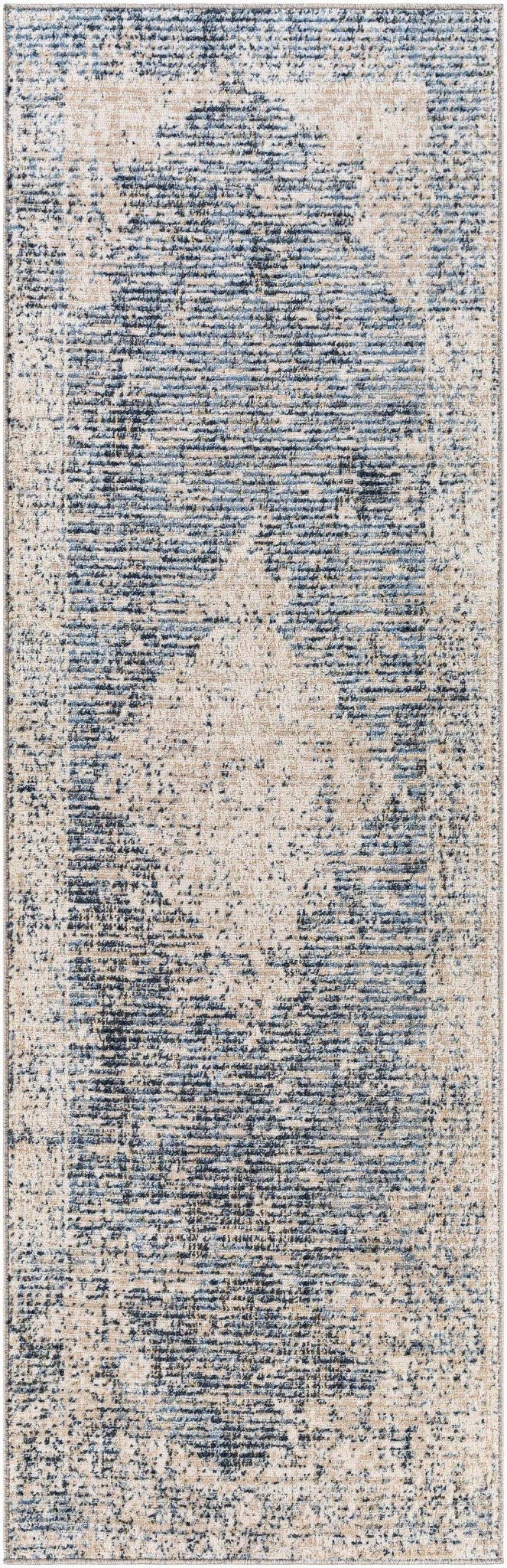 Herricks Traditional Style Blue And Ivory Area Rug - The Rug Decor