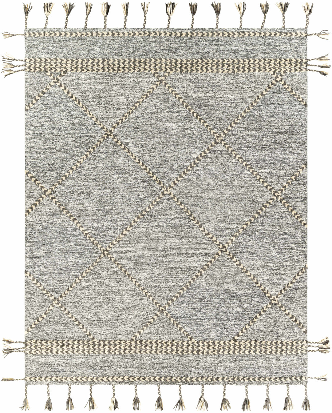 Hertfordshire Modern Gray And Beige Hand Tufted Wool Area Rug