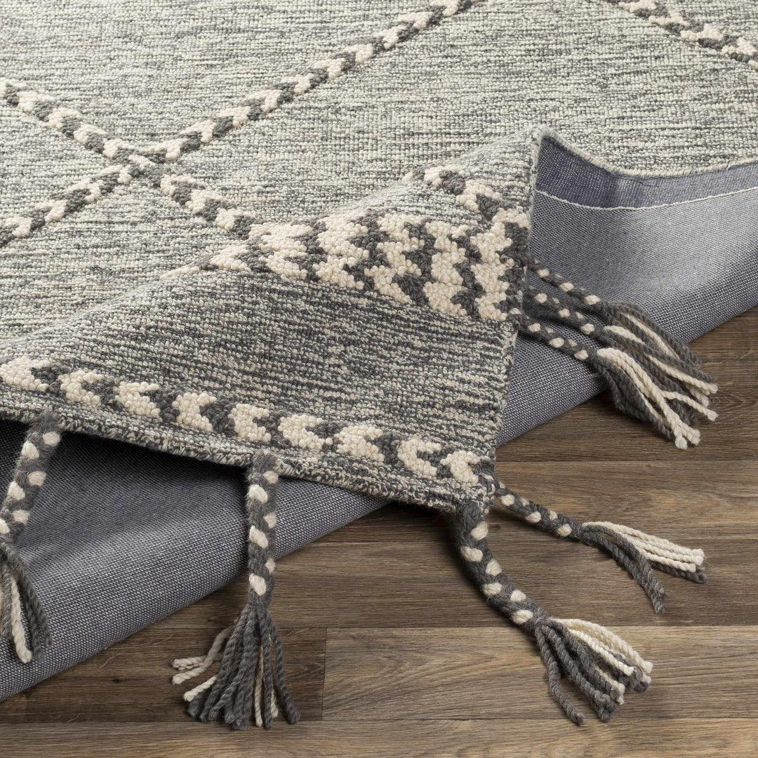 Hertfordshire Modern Gray And Beige Hand Tufted Wool Area Rug
