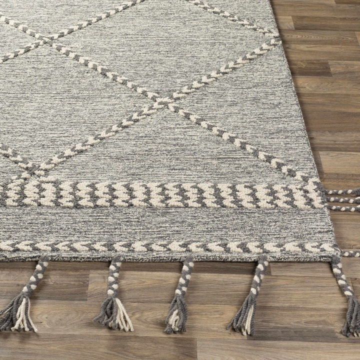 Hertfordshire Modern Gray And Beige Hand Tufted Wool Area Rug