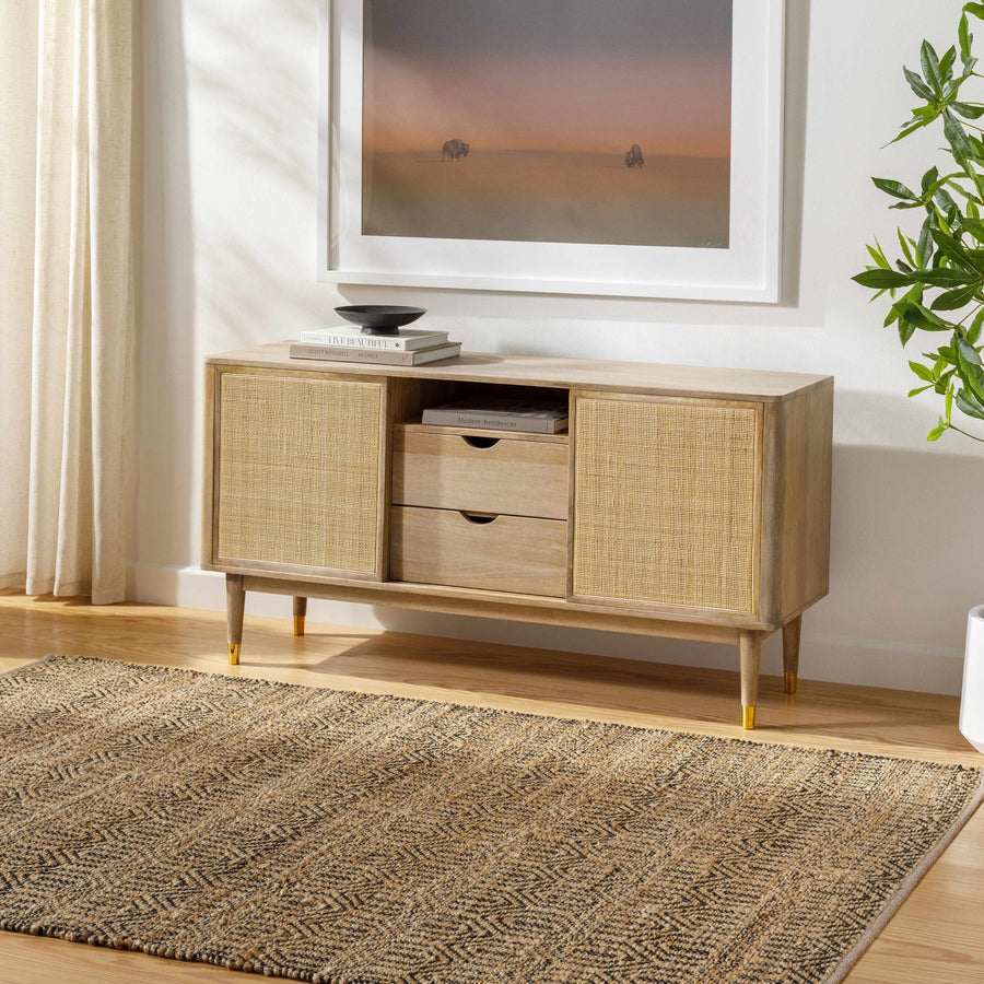 Hetty Contemporary Geometrical Brown And Black Rug - The Rug Decor