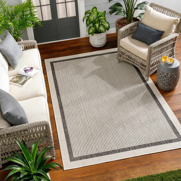 Hevel Modern Geometrical Gray And Charcoal Rug - The Rug Decor