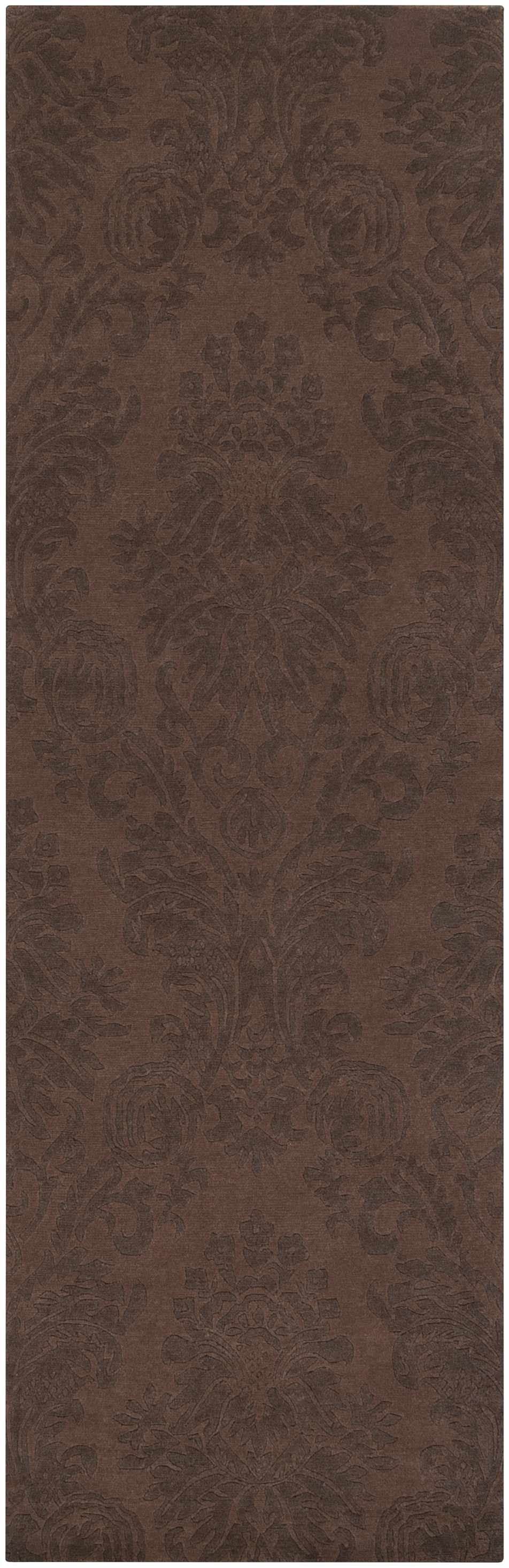 Heywood Brown Traditional Style Hand Knotted Wool Area Rug