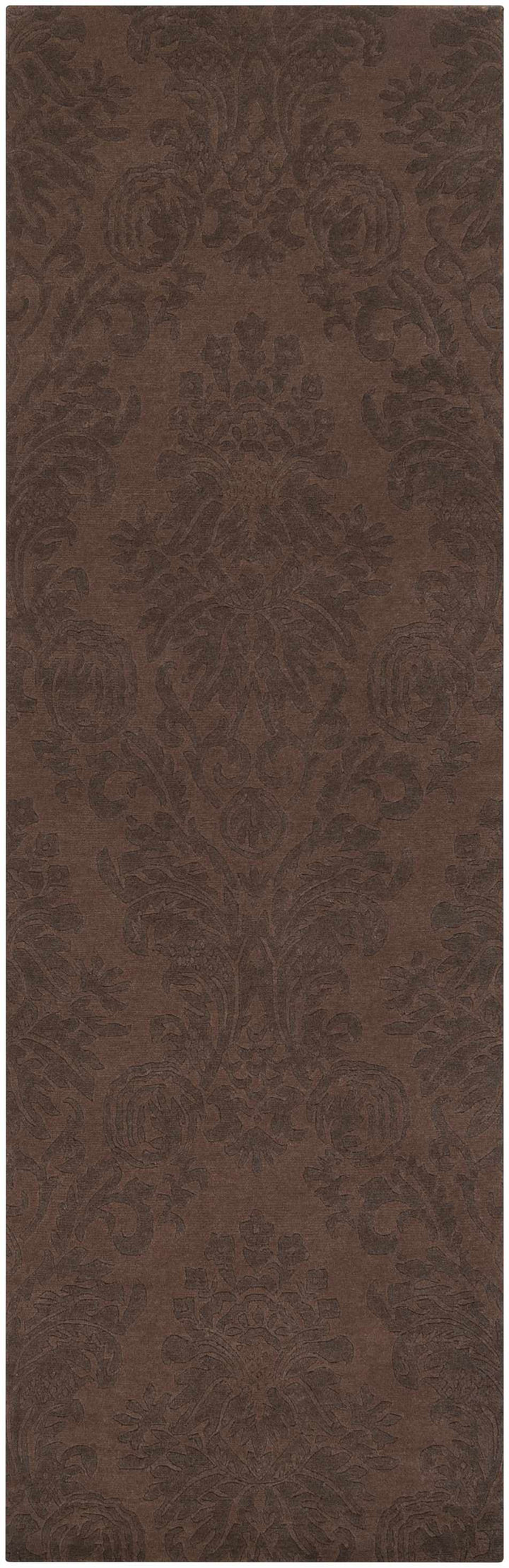 Heywood Brown Traditional Style Hand Knotted Wool Area Rug