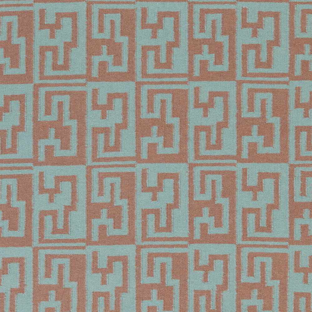 Hiawatha Modern Style Brown And Teal Hand Woven Area Rug - The Rug Decor