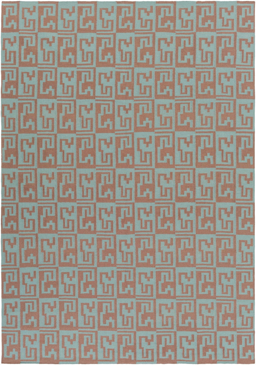 Hiawatha Modern Style Brown And Teal Hand Woven Area Rug - The Rug Decor