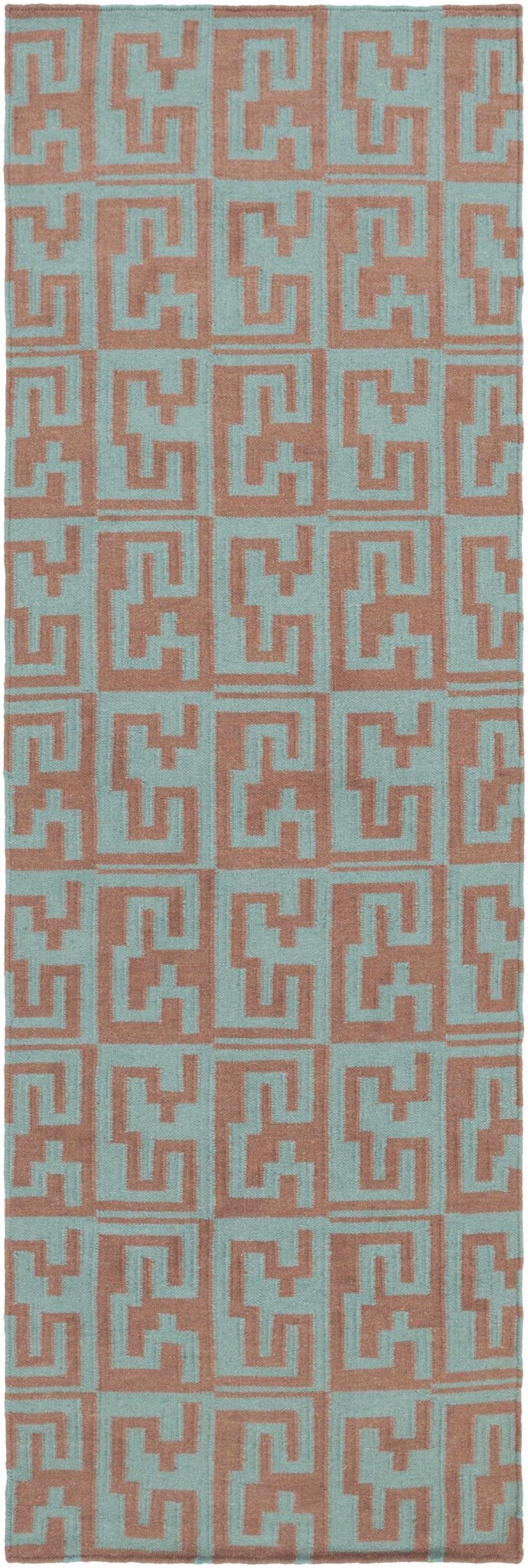 Hiawatha Modern Style Brown And Teal Hand Woven Area Rug - The Rug Decor